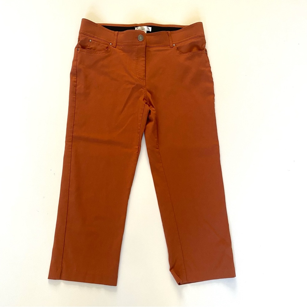 89th & Madison Women's Casual  Pants Size 12 Orange Rust Stretch